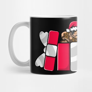 Cute Ball Python in Christmas Gift Mug